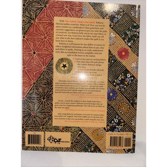 Fabric Makes the Quilt by Roberta M. Horton (2010, Trade Paperback)‎ African - Picture 2 of 2